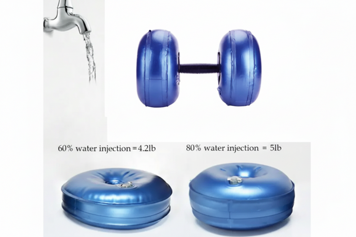 Water filled dumbbells